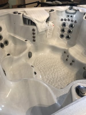 Hot tubs on display