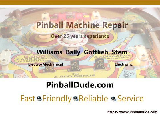 Pinball Machine repair in Sacrament to the Bay Area and beyond. Over 25 years repairing pinball machines