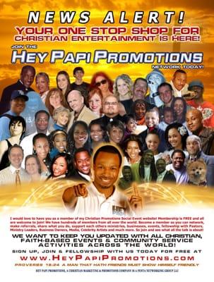 We want to keep you updated with all Christian, Faith-Based events & community service activities across the world! heypapipromotions.com