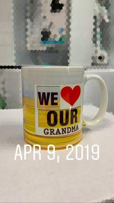 Cup printing for grandma 'a birthday also available design is included