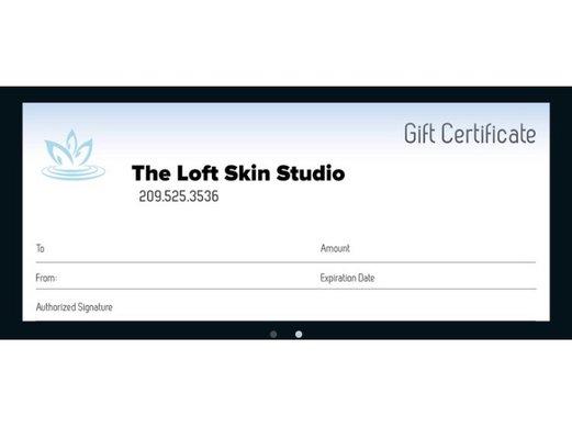 Gift certificates available