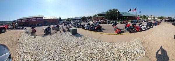 Lining up for Indian Motorcycle Owners Ride.