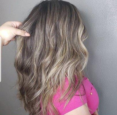 Balayage with a touch of dimension