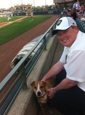 TJ and myself at the WC Tbolts "Pet Night" Game