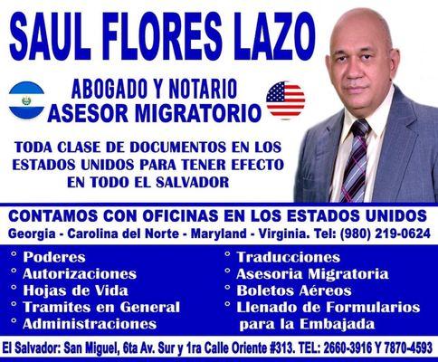 Abogado y Notario Salvadoreño en Estados Unidos