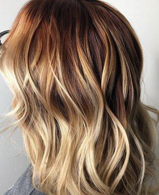 A beautiful copper balayage