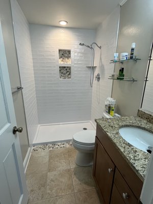 Remodeled shower stall