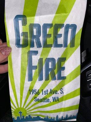 Green fire bag