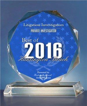 2016 Winners Best of Huntington Beach - Private Investigation Agency.