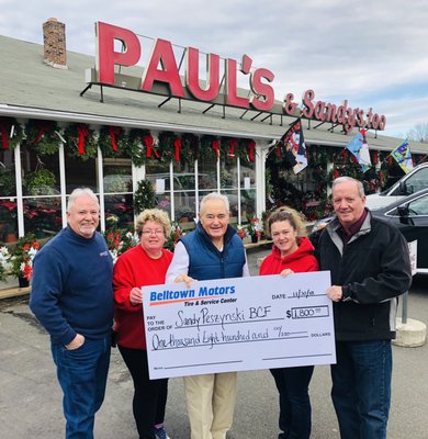 Belltown Motors donated $1,800 from an Oil Change for the Cure in 2018 to the Sandy Peszynski Breast Cancer Fund