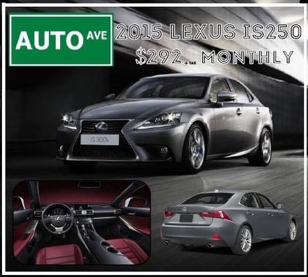 2015 LEXUS AUGUST SPECIAL! Contact Auto Ave for amazing lease and purchase deals!