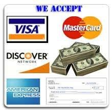 WE ACCEPT ALL FORMS OF PAYMENT