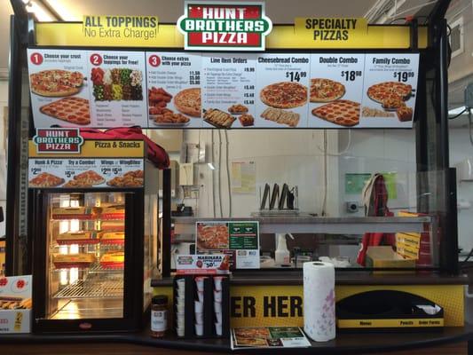 The new Hunt Brother's Pizza stand