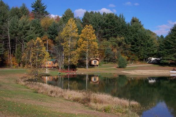 End of season at campground, leaves changing in Saratoga