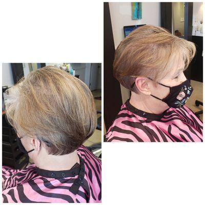 Layered Bob, Extra Fine Hair, Express Brazilian Blowout for  Texture and Control of Flyaway Hair.