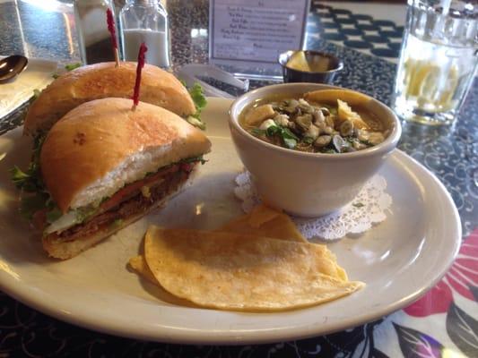 Cajun Burger and Green Chili Stew