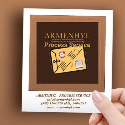 ARMENHYL Process Server for Winchester, VA - 340 N. Pleasant Valley Road, #1732, Winchester, VA 22601 - Process Service - Mobile Notary