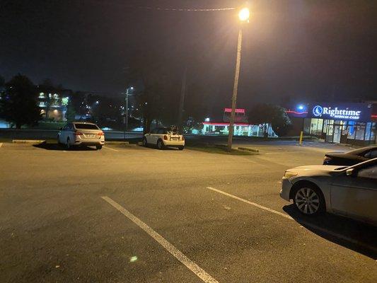 Empty parking lot at 9:30 but, they stated they had booked all of the appointments for the day