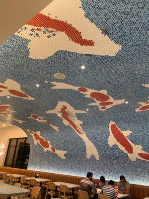 Koi pond on the ceiling