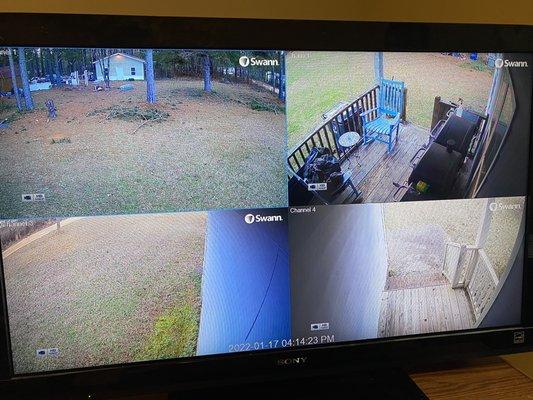 DVR - 4 Camera system installed in a home in Columbia area.