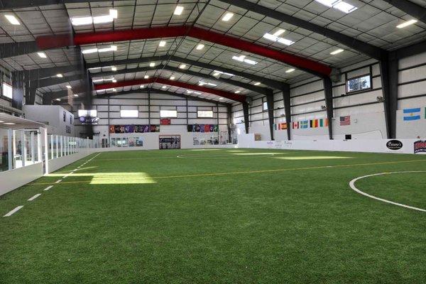 Over 90 yards of indoor/outdoor turf to train speed, agility, and metabolic conditioning.