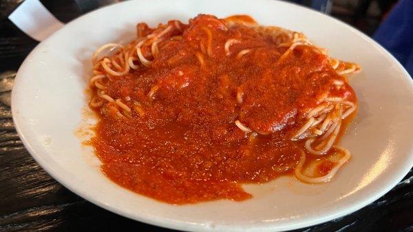 Kid's angel hair w/ marinara sauce