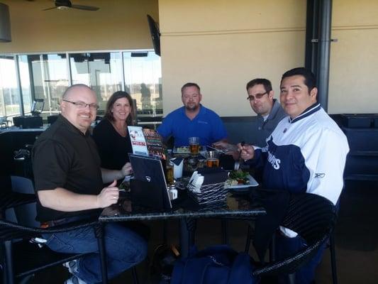 Scientel employees celebrate another productive year at the annual holiday party at Topgolf.