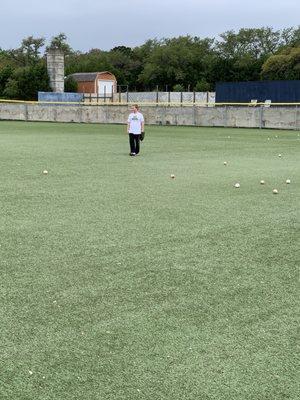 Outdoor turf practice field