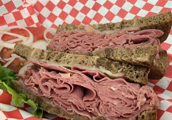 Corn beef on rye