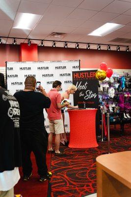 Fans line up to meet HUSTLER Honey Skye Blue at the Katy store Grand Opening event June 2023.