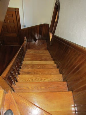 I love old wooden stairs