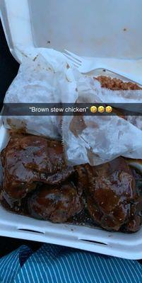 Brown stew chicken