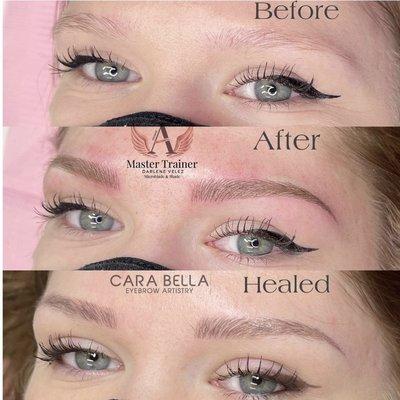 Microblading and healed results