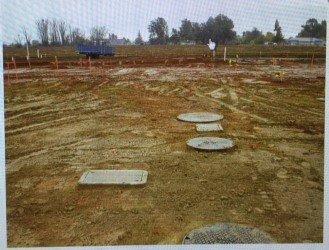 View after septic unit was installed