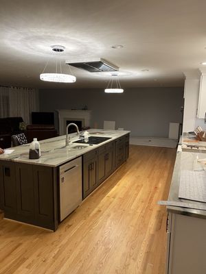 You can't ever tell that there was a wall dividing the kitchen from dining room!