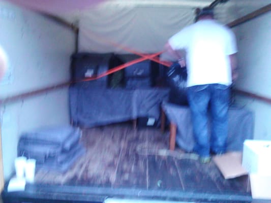 Another pic of us packing a truck and protecting our customers belongings