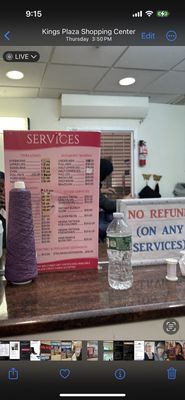 Services and price list