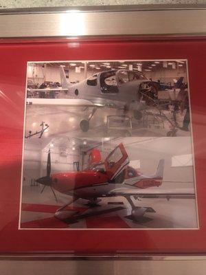 Jasminne matted and framed this photo of the plane going through the building process. I'm so happy!!!