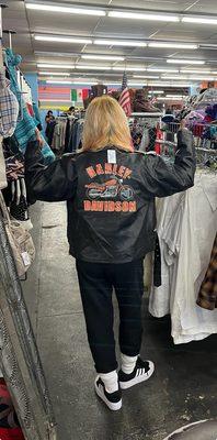 Harley Davidson motorcycle leather jacket