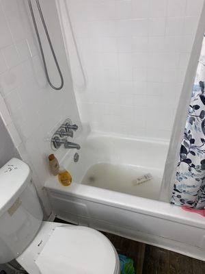 Dirty water coming from tub