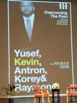 9/16/19 Overcoming the Pain: An Evening with Kevin Richardson from the Central Park 5