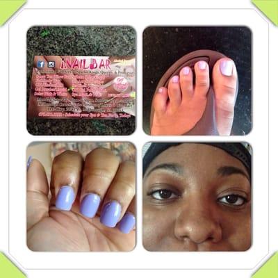 Full set, spa pedicure & eyebrow wax