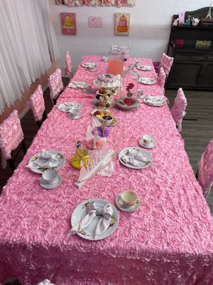 Princess tea party table setting