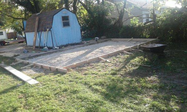 Concrete porch