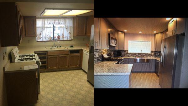 Before & After on a kitchen we just finished