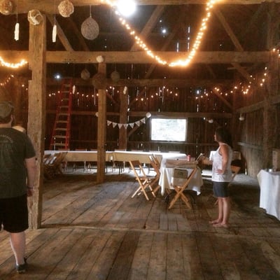 The barn can be rented for events. So beautiful. We had our reception here.