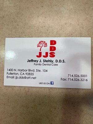 Here is the business card!