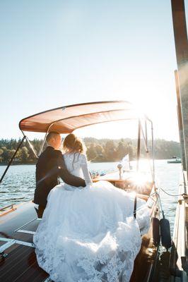 "Sailing into forever together  #NauticalNuptials #NewportRomance #VIIBZEntertainment #WeddingBliss"