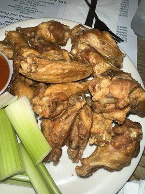 plain wings (well done)