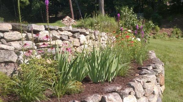 a flower garden created by us in Oxford, CT